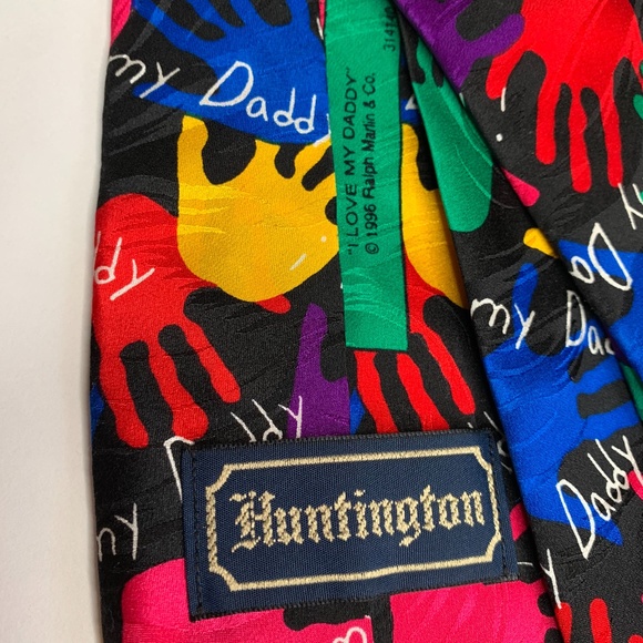 Huntington I Love My Daddy Silk Tie - Picture 3 of 4